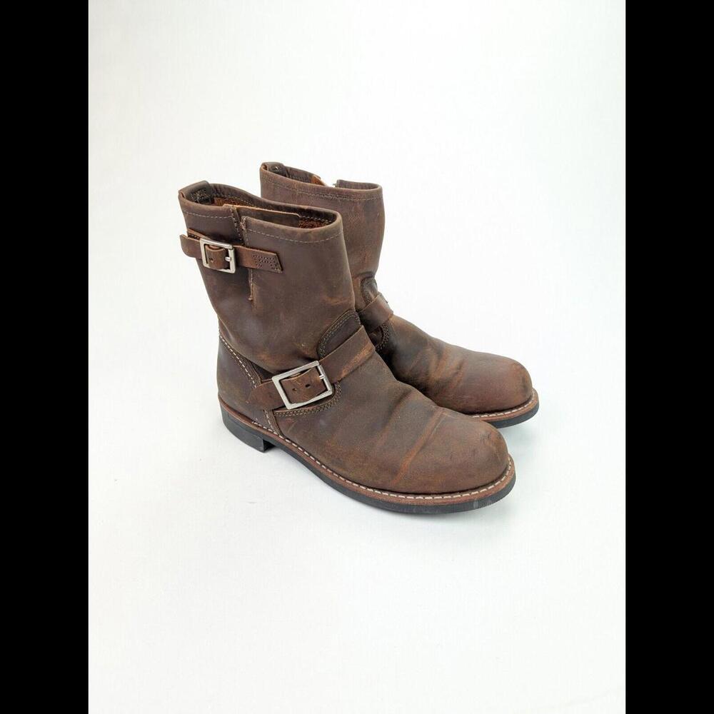 RED WING Women's Sz US 8B Short Engineer Boots in Copper Rough & Tough